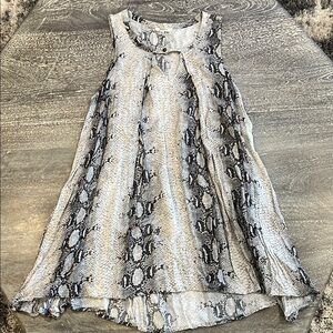 Women’s Snakeskin Print Halter Neck Mini Dress with Pockets Size Small